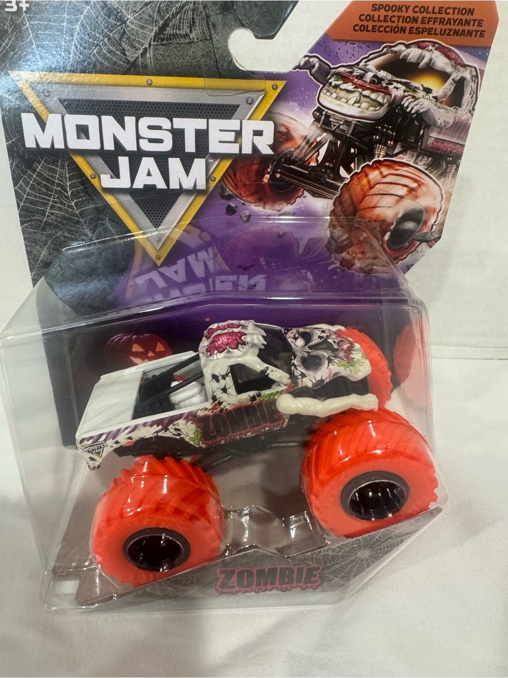 Monster Jam Spooky collection Zombie Monster Truck Toy - Black and Orange